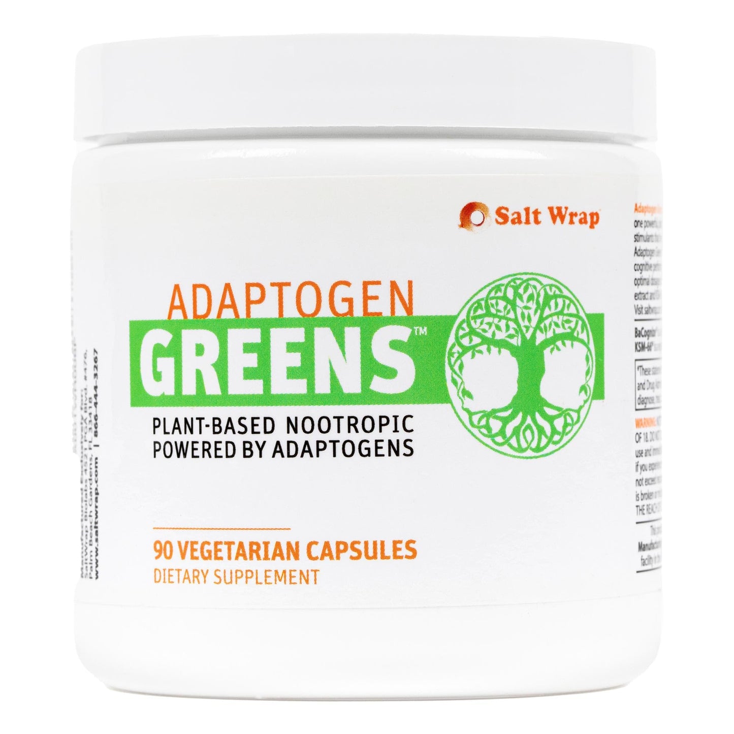 SaltWrap Adaptogen Greens - Mind-Body Resilience Formula - Caffeine-Free Nootropic for Stress, Focus, and Cognitive Performance - 90 Capsules SaltWrapBuy Supplements Australia