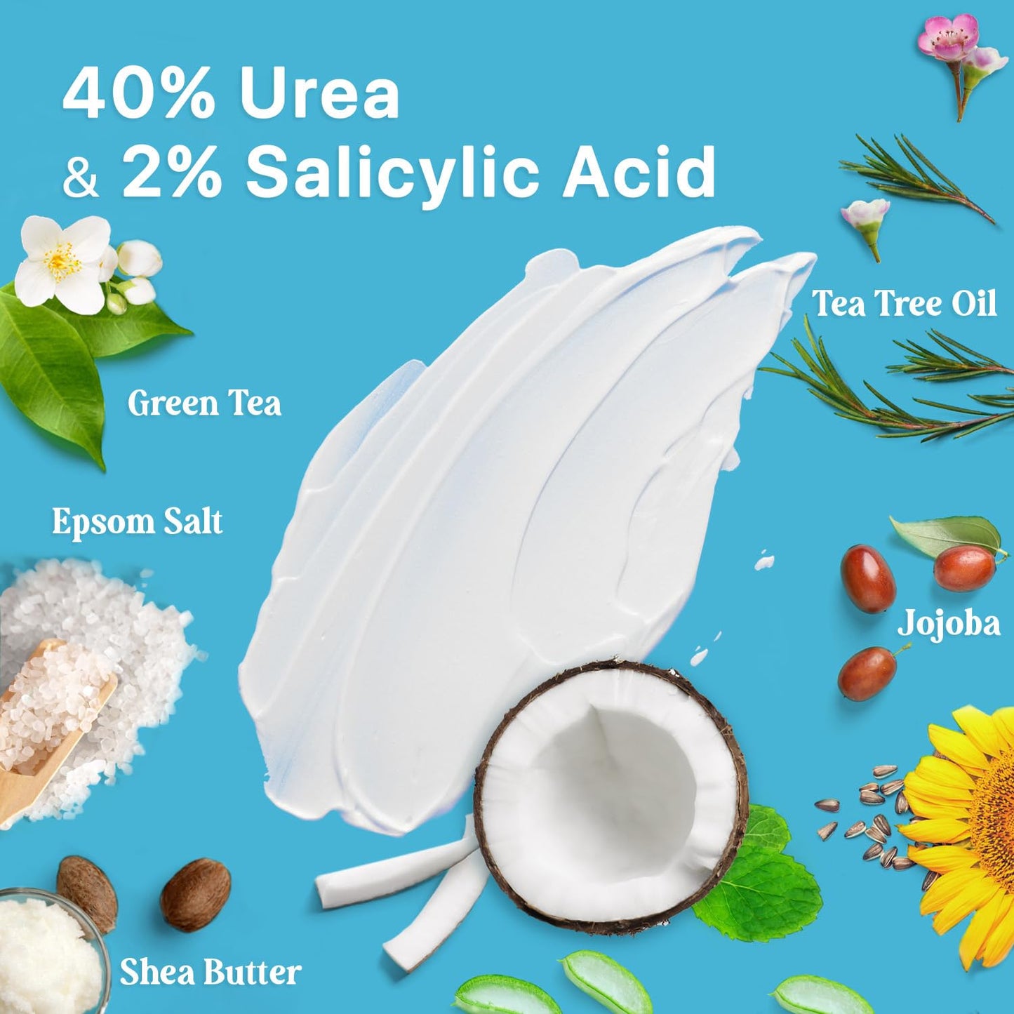 Ebanel Bundle of 40% Urea Cream 4.6 Oz, and Fungus Treatment 1 Oz Ebanel buy supplements Au