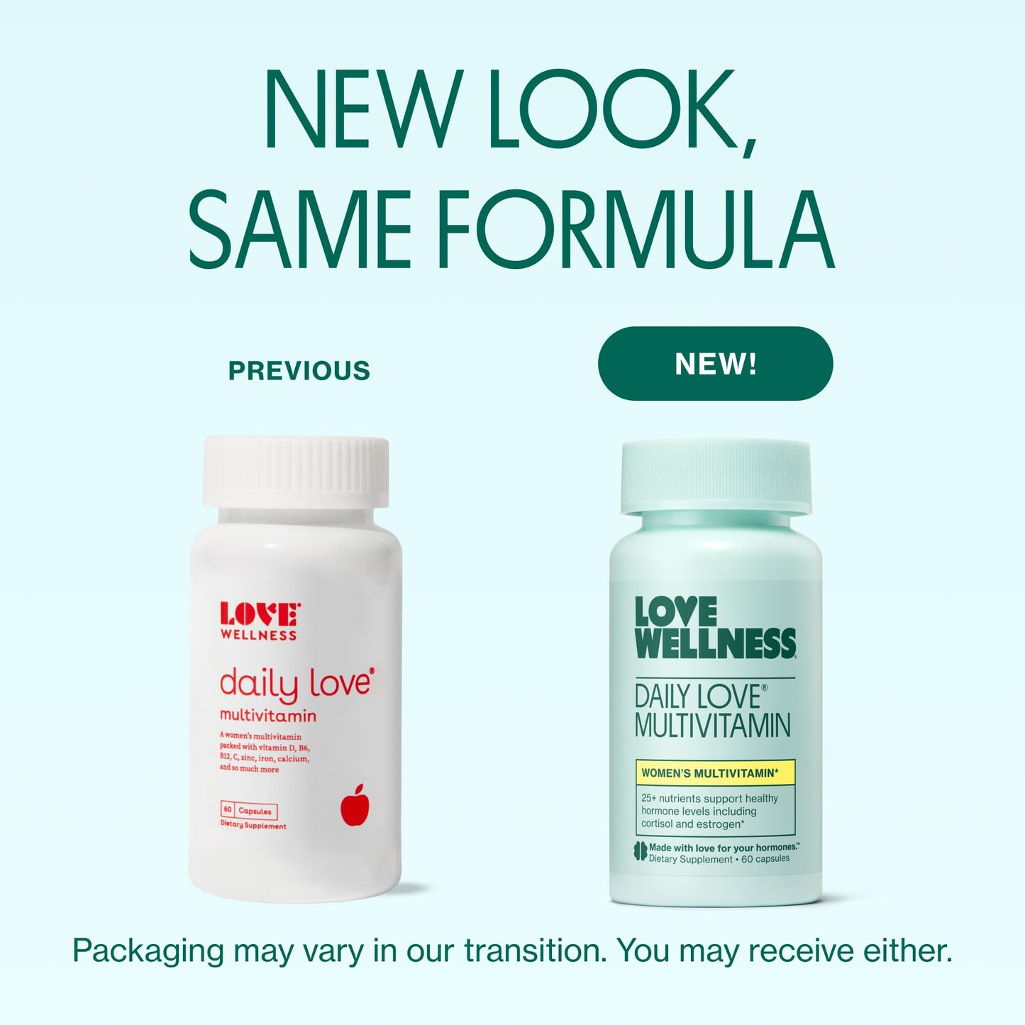 Love Wellness Daily Love Multivitamin for Women | Supports Energy, Cortisol, Immune Health, Stress Relief, & PMS | Complete with Vitamin D, C, Iron, Calcium, Zinc, & Biotin, Magnesium | 60 Count Love WellnessBuy Supplements Australia