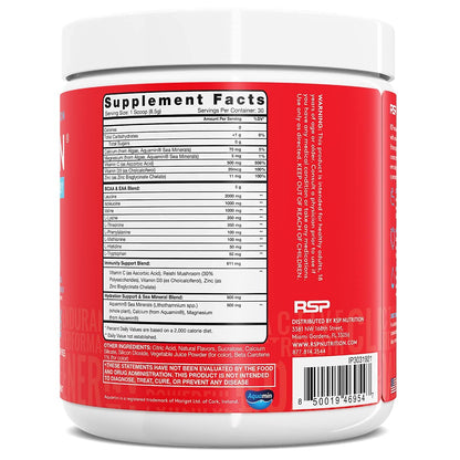 RSP NUTRITION Vegan AminoLean Pre Workout Energy (Mango 25 Servings) with AminoLean Recovery Post Workout Boost (Tropical Island Punch 30 Servings)