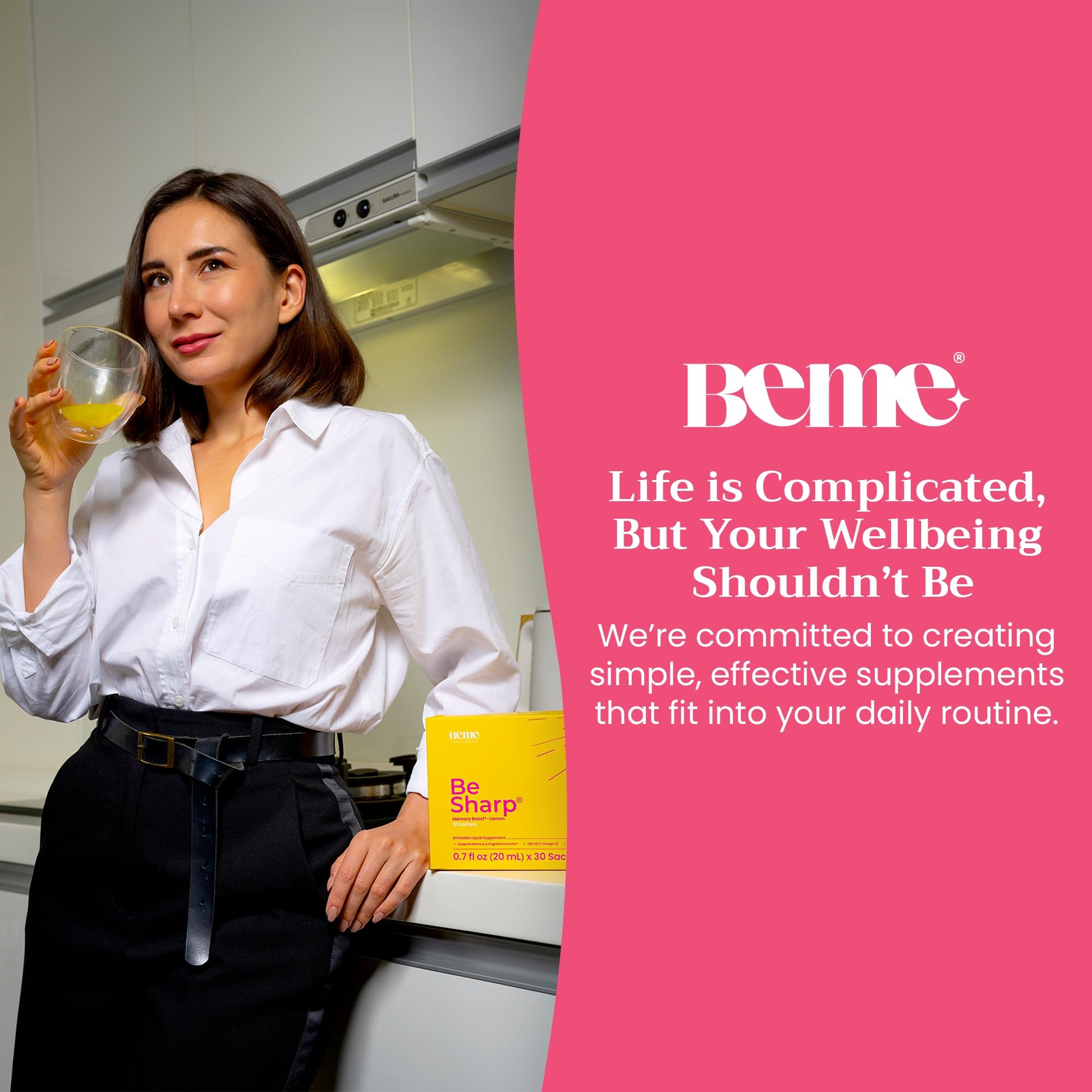 BeMe Liquid Omega 3 Fish Oil - Turmeric Curcumin, Lemon Balm Extract & Omega 3 Supplement for Women - Patented EPAX® for Quick Absorption & high bioavailability - Supports Memory & Brain Health BeMeBuy Supplements Australia