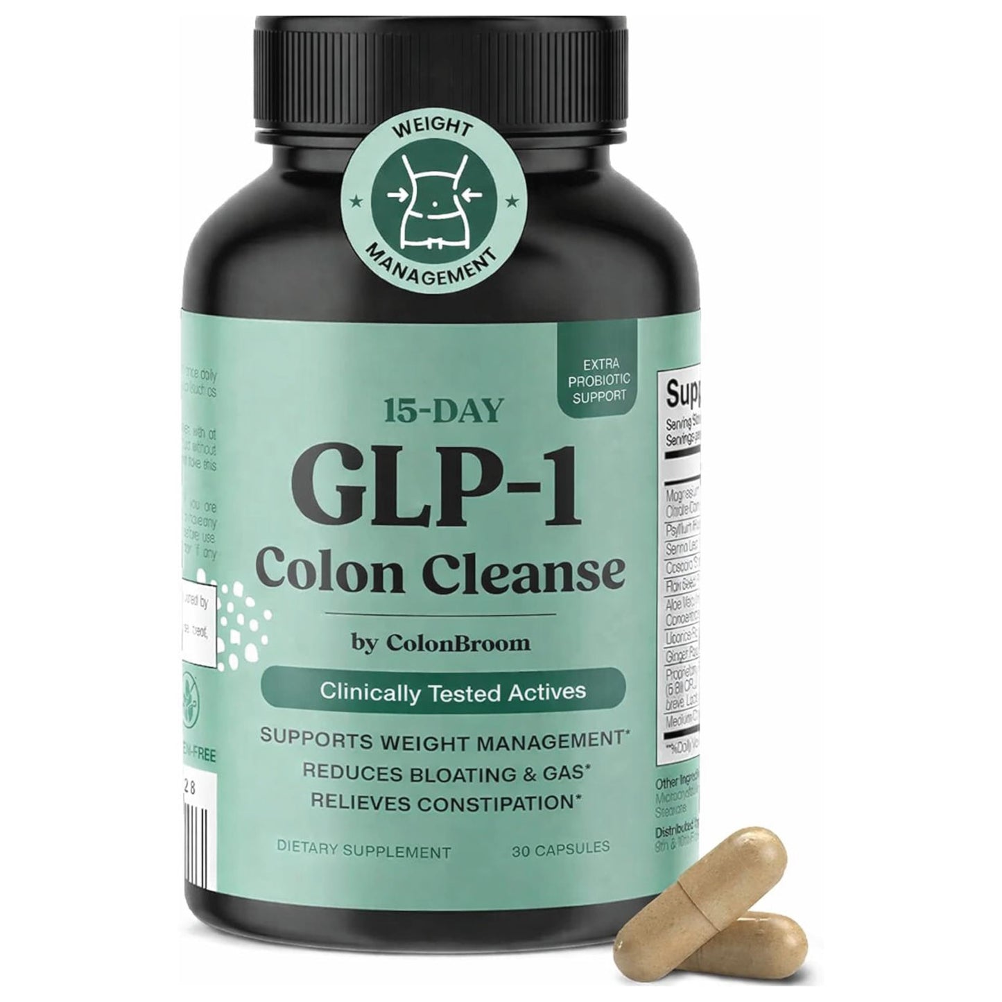 ColonBroom 15 Day GLP-1 Colon Cleanse & Detox Cleanse for Weight Management with Probiotics & Magnesium | Reduce Bloating & Boost Metabolism & Digestion - Effective Gut Cleanser Detox for Women & Men ColonBroomBuy Supplements Australia