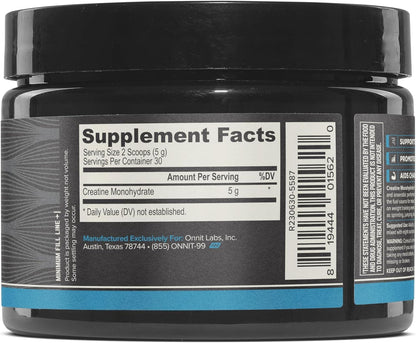 ONNIT Creatine Monohydrate Powder, IGEN™ Non-GMO Tested – 5g Premium Creatine for Muscle Strength, Power & Lean Mass, Supports Brain Health & Cellular Energy, Unflavored, 30 Servings, 5.29 oz 2-Pack ONNITBuy Supplements Australia