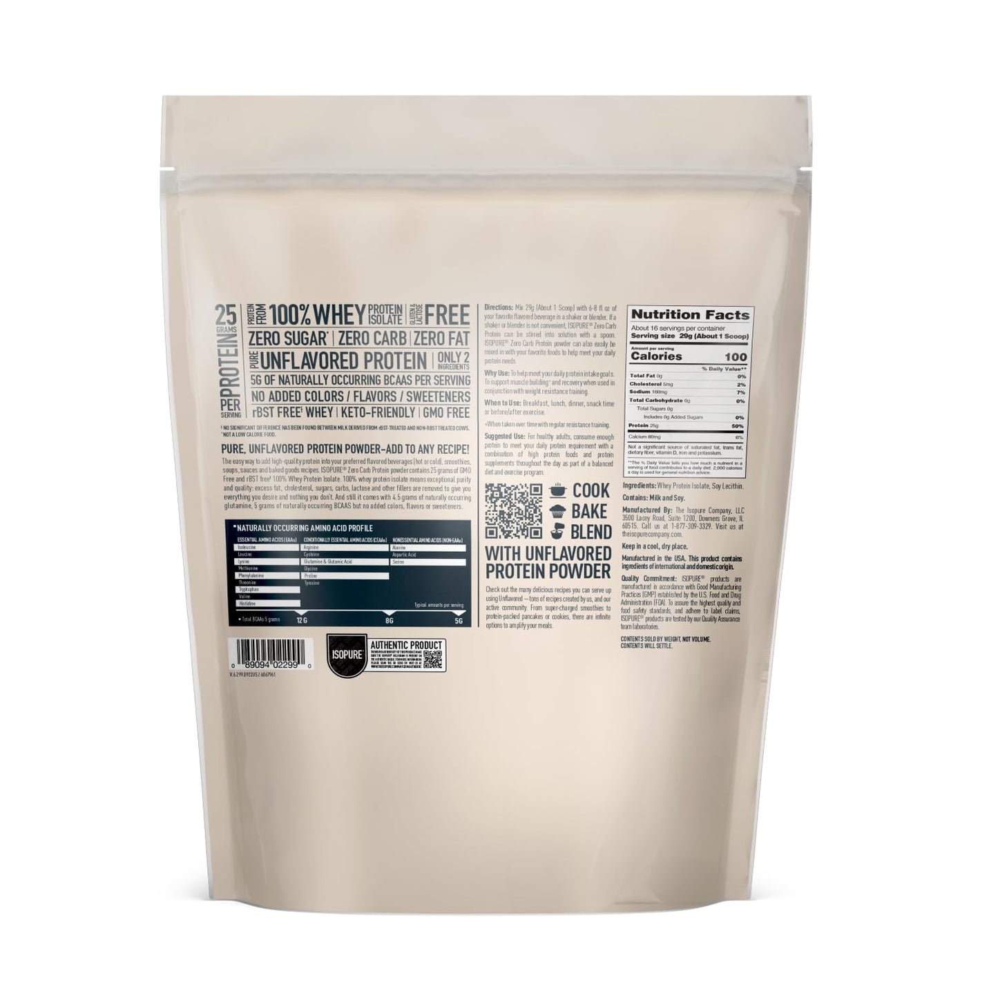 Isopure Unflavored Protein, Whey Isolate, 25g Protein, Zero Carb & Keto Friendly IsopureBuy Supplements Australia