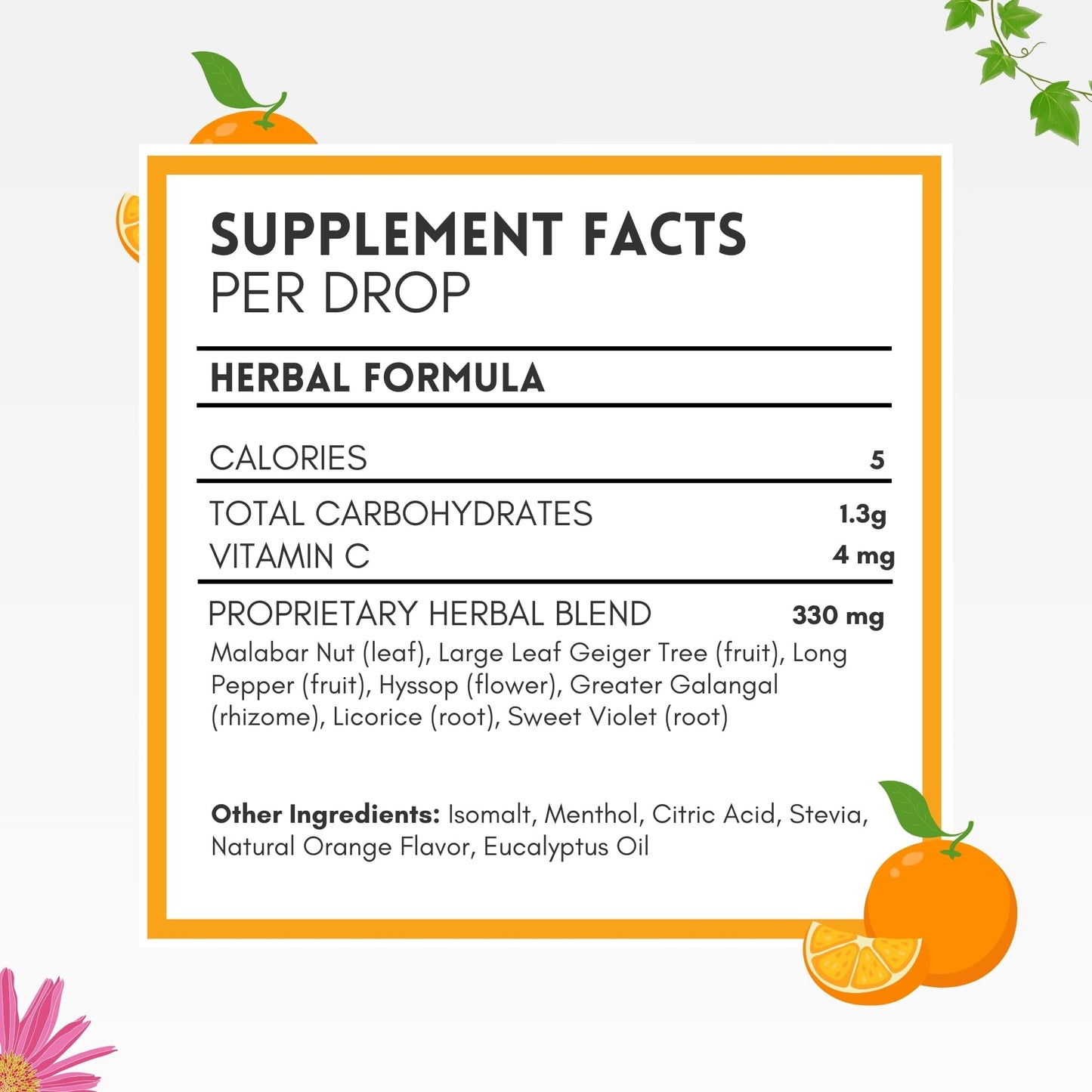 HERBION Naturals Cough Drops with Orange Flavor, Sugar-Free with Stevia, Soothes Cough, for Adults and Children Over 6 Years – Pack of 5(125 Lozenges) HERBION buy supplements Au