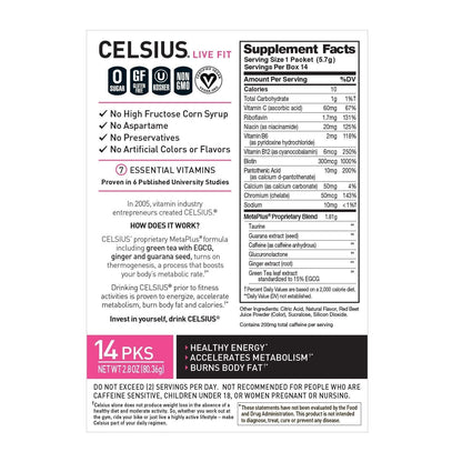 CELSIUS Dragonfruit Lime On-the-Go Powder Stick Packs, Zero Sugar 14 Count(Pack of 1) CELSIUSBuy Supplements Australia