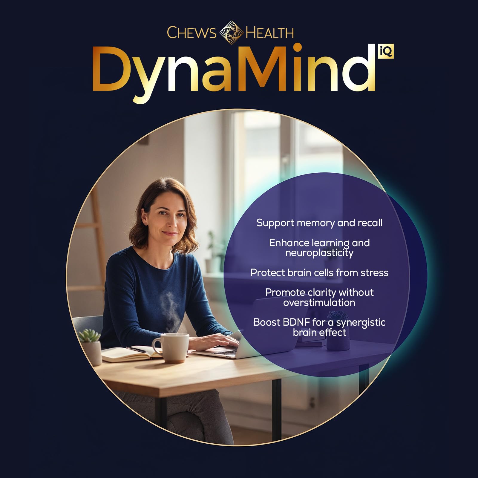 DynaMind iQ Brain Supplement for Memory and Focus for Adults - Nootropic Chews | Coffee Fruit & Mushroom Supplement Blend, Memory Focus Supplement, Caffeine Focus Pills Alternative, 4 Count CHEWSHEALTHBuy Supplements Australia