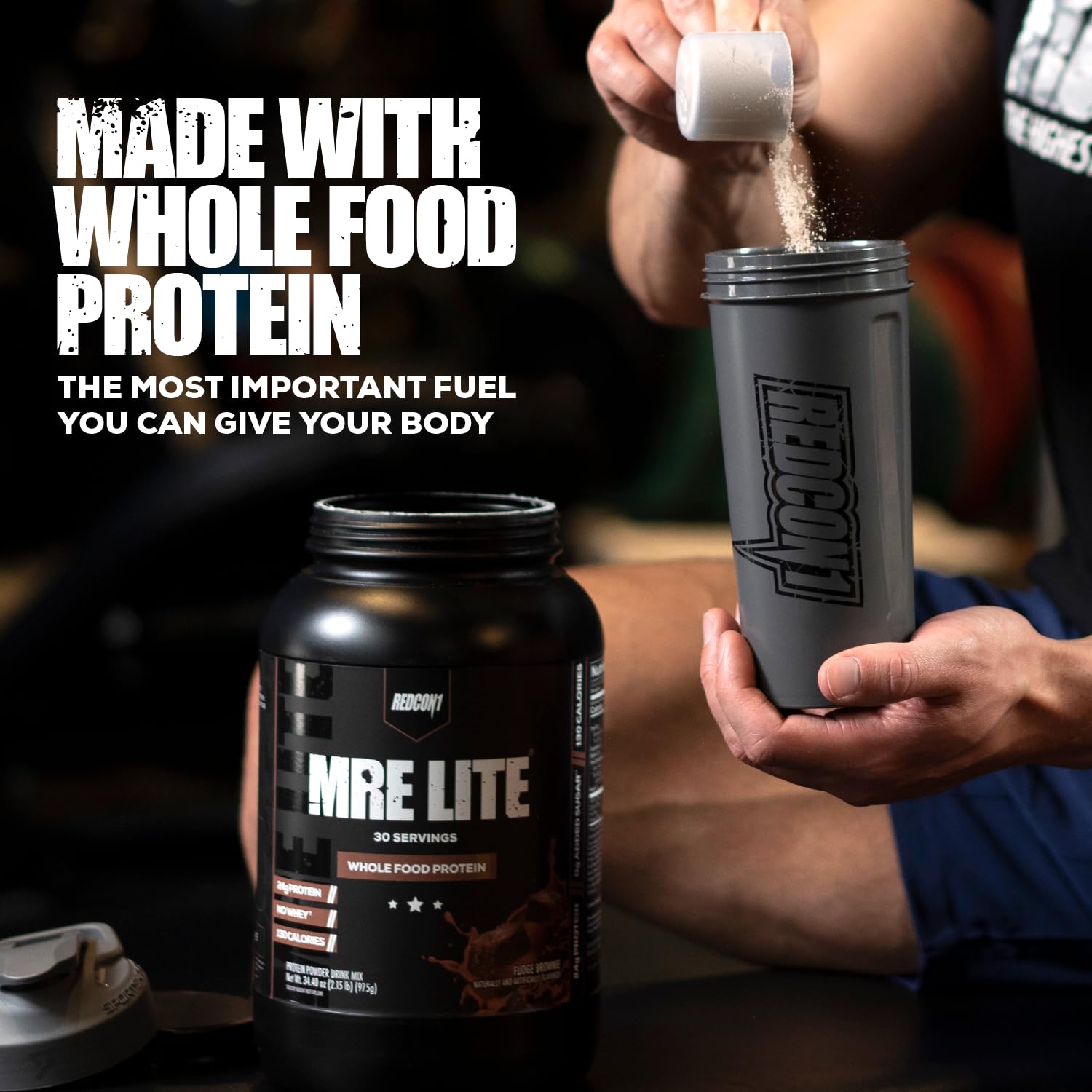 REDCON1 MRE Lite Whole Food Protein Powder, Peanut Butter Cookie - Low Carb & Whey REDCON1Buy Supplements Australia