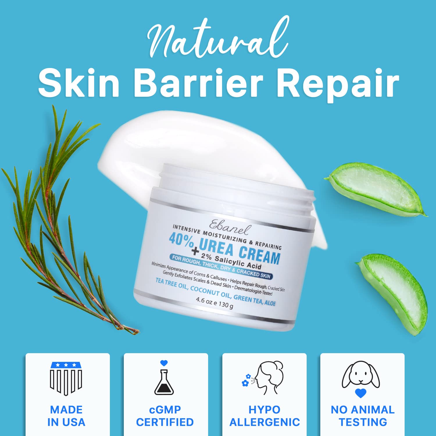 Ebanel Bundle of 40% Urea Cream 2-Pack and Callus Remover Gel Ebanel buy supplements Au