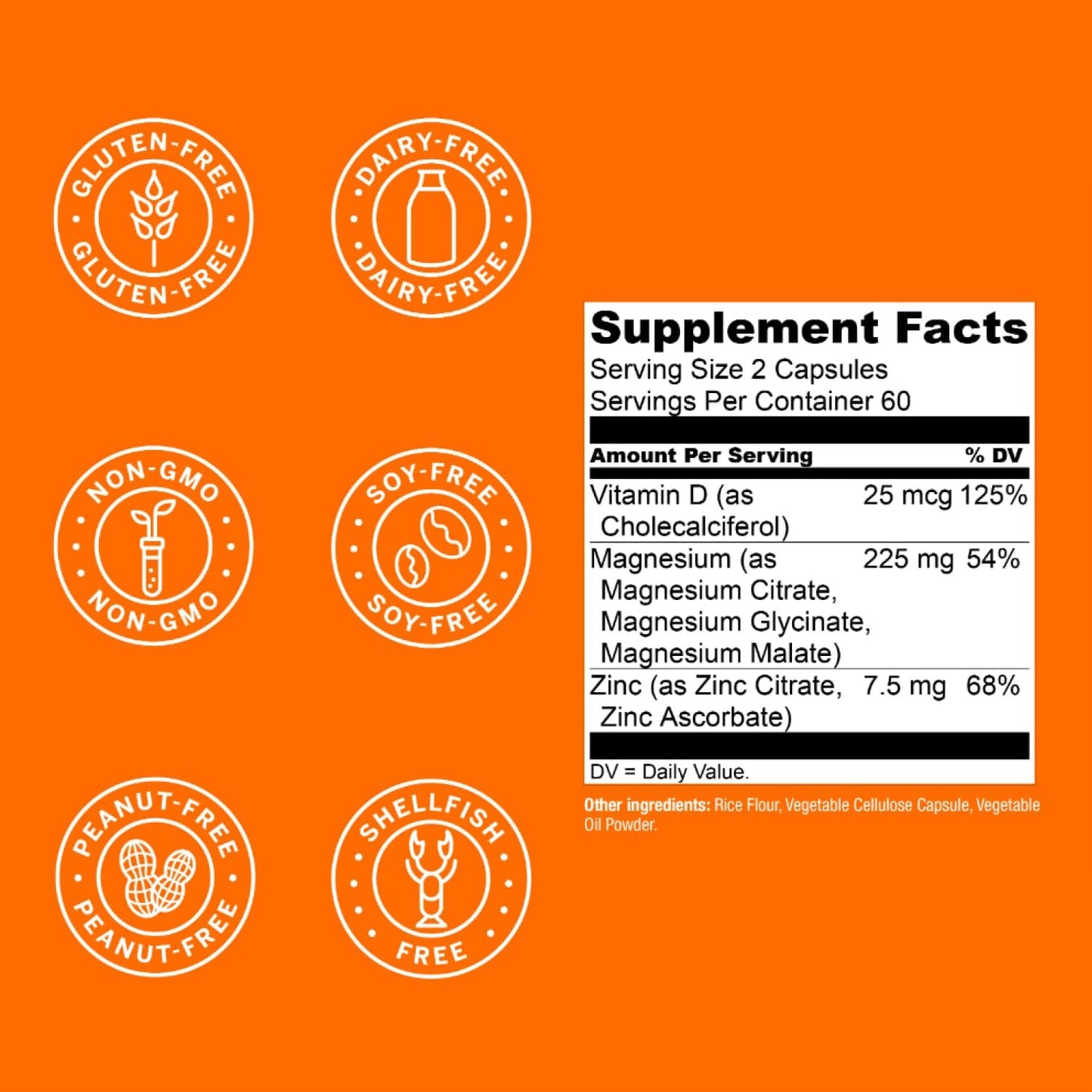 Live Conscious Magwell Magnesium Zinc & Vitamin D3 - Magnesium Glycinate, Malate, & Citrate - Triple Supplement for Women & Men