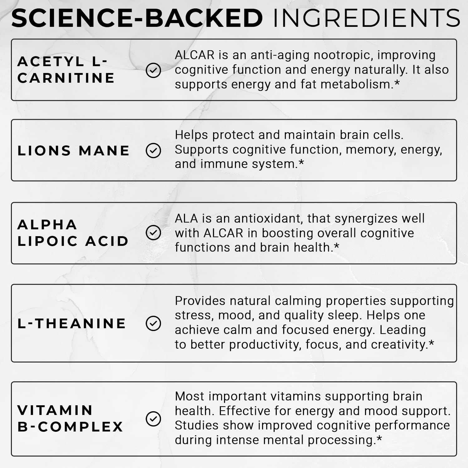 Elite Brain - Nootropic Supplement for Focus, Memory & Mental Clarity – Caffeine-Free Natural Energy with Lion’s Mane, L-Theanine & Vitamin B Complex (60 Capsules) ACEWORKZBuy Supplements Australia