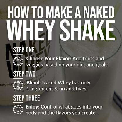 NAKED WHEY 5LB 100% Grass Fed Unflavored Whey Protein Powder - US Farms NAKEDBuy Supplements Australia
