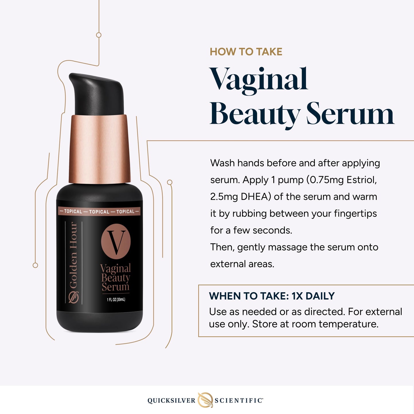 Quicksilver Scientific Vaginal Beauty Serum 1 fl oz (30ml) Quicksilver ScientificBuy Supplements Australia