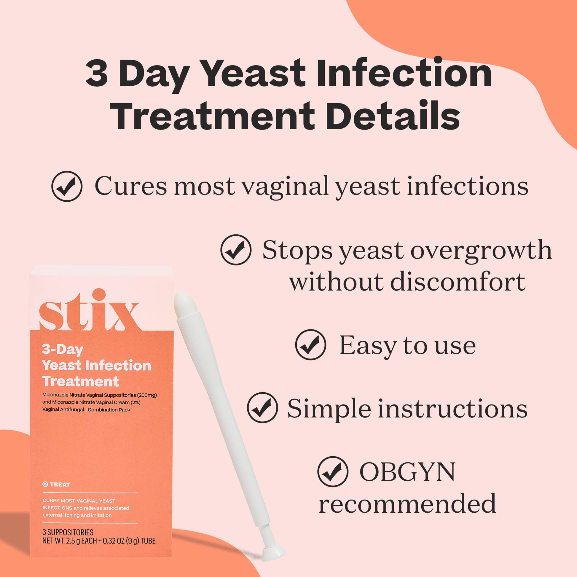 Stix 3-Day Yeast Infection Treatment for Women - Relieves External Itching & Irritation Get StixBuy Supplements Australia