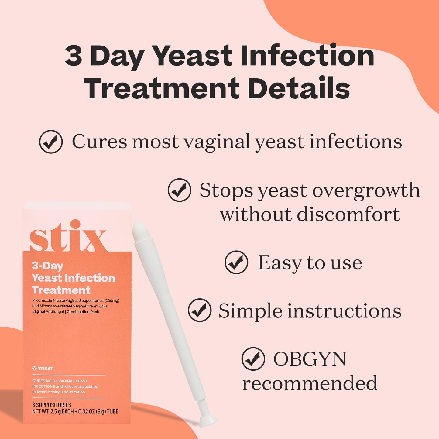Stix Vaginal Health Probiotic & 3-Day Yeast Infection Treatment - Maintain pH Balance, Vaginal Microbiome Get StixBuy Supplements Australia