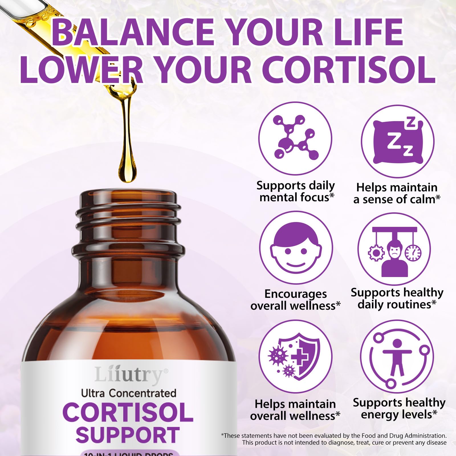 Cortisol Supplements for Women & Men, Cortisol Reducer 10 In 1 Cortisol Detox Liquid Drops with Magnesium, Ashwagandha, L-Theanine Liquid Drops, Hormone Balanced,Promotes Mood & Mental Clarity 2 Fl.Oz QZFICNJYBuy Supplements Australia