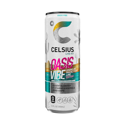 CELSIUS Sparkling Oasis Vibe, Functional Essential Energy Drink, 12 Fl Oz (Pack of 12) CELSIUSBuy Supplements Australia