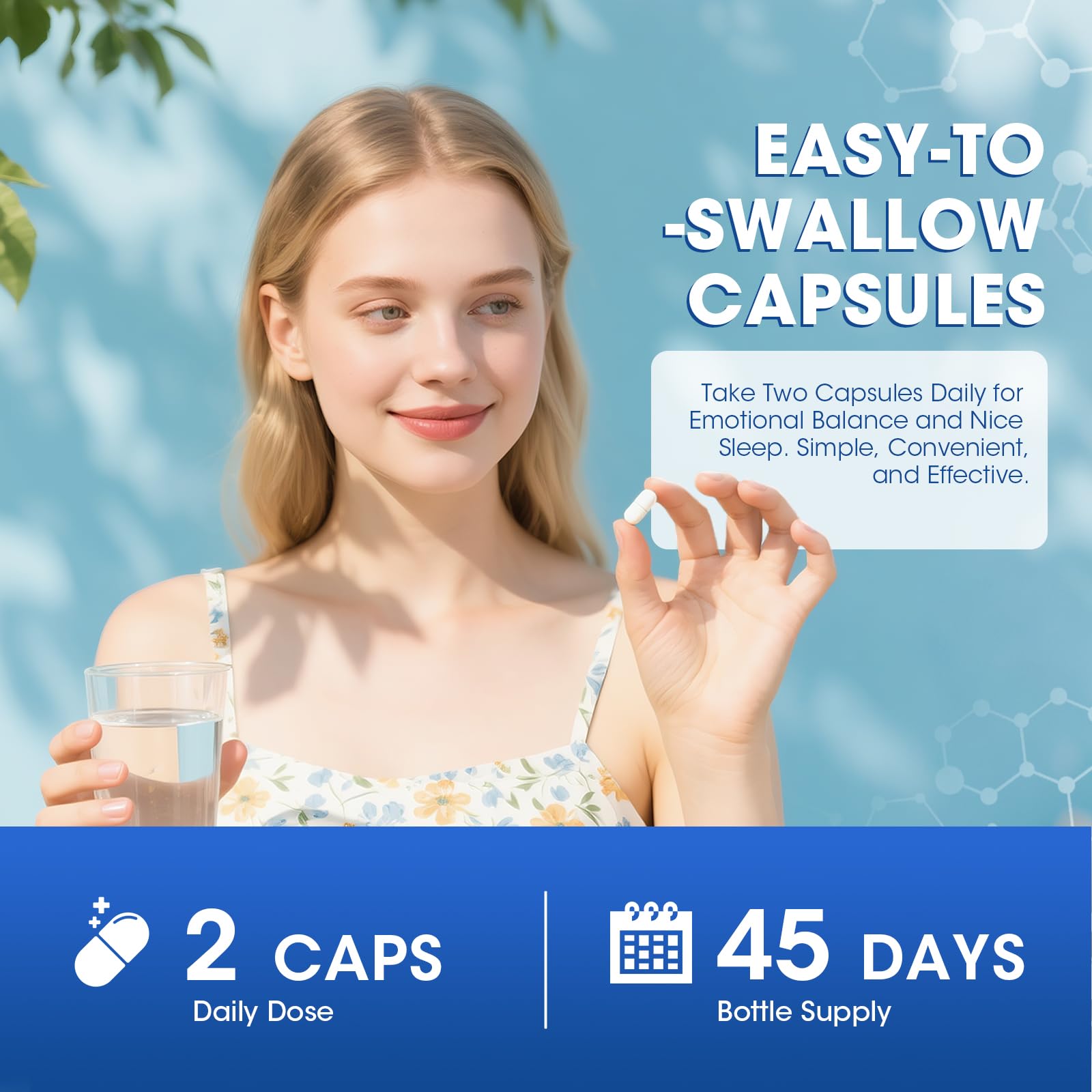 GABA Supplements 750mg with L Theanine, 5HTP, Ashwagandha, Lemon Balm, Ginkgo Biloba, Omega-3, 10 in 1 GABA Calm Capsules for Sleep, Relaxation, Focus, Mood Support, Cortisol Balance - 90CT LukareeBuy Supplements Australia