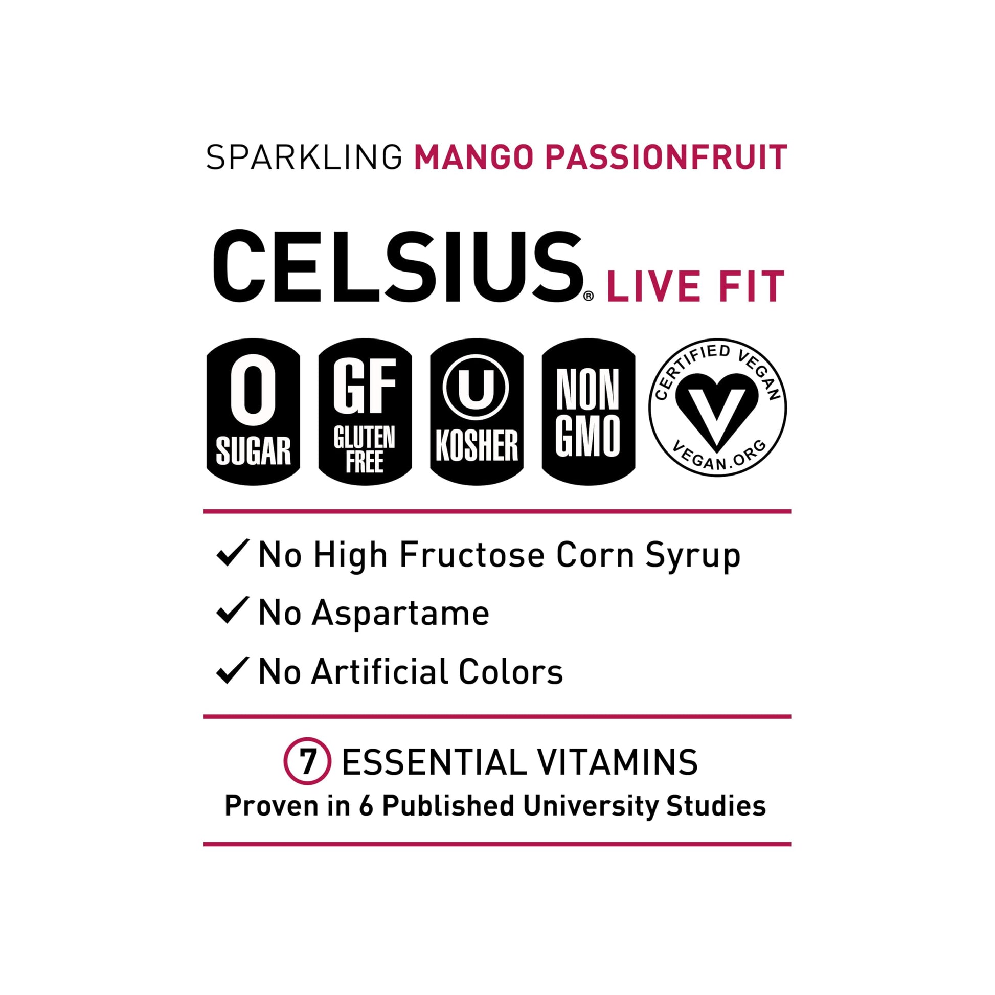 CELSIUS Sparkling Mango Passionfruit, Functional Essential Energy Drink 12 Fl Oz CELSIUSBuy Supplements Australia