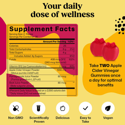 ColonBroom Apple Cider Vinegar Gummies for Women, 60 Gummies, 30 Day Supply, Vegan, Non-GMO Supplement – Supports Body Composition, Boost Metabolism & Improves Digestive Wellness ColonBroomBuy Supplements Australia