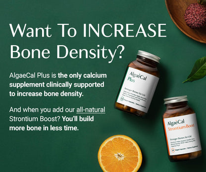 AlgaeCal - Bone Builder Pack for Bone Density Increase, Clinically Supported Plant Based Calcium Supplement & Strontium, Vitamins K2 (100mg), D3 (1600 IU), Magnesium & 16 Essential nutrients ALGAECALBuy Supplements Australia
