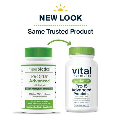 Hyperbiotics Vital Nutrients Pro-15 Advanced Probiotics for Women and Men | 15 Strains + Kiwifruit | Clinically Studied Daily Probiotics for Digestive Health, Gas, & Bloating | 30 Vegan Tablets HyperbioticsBuy Supplements Australia
