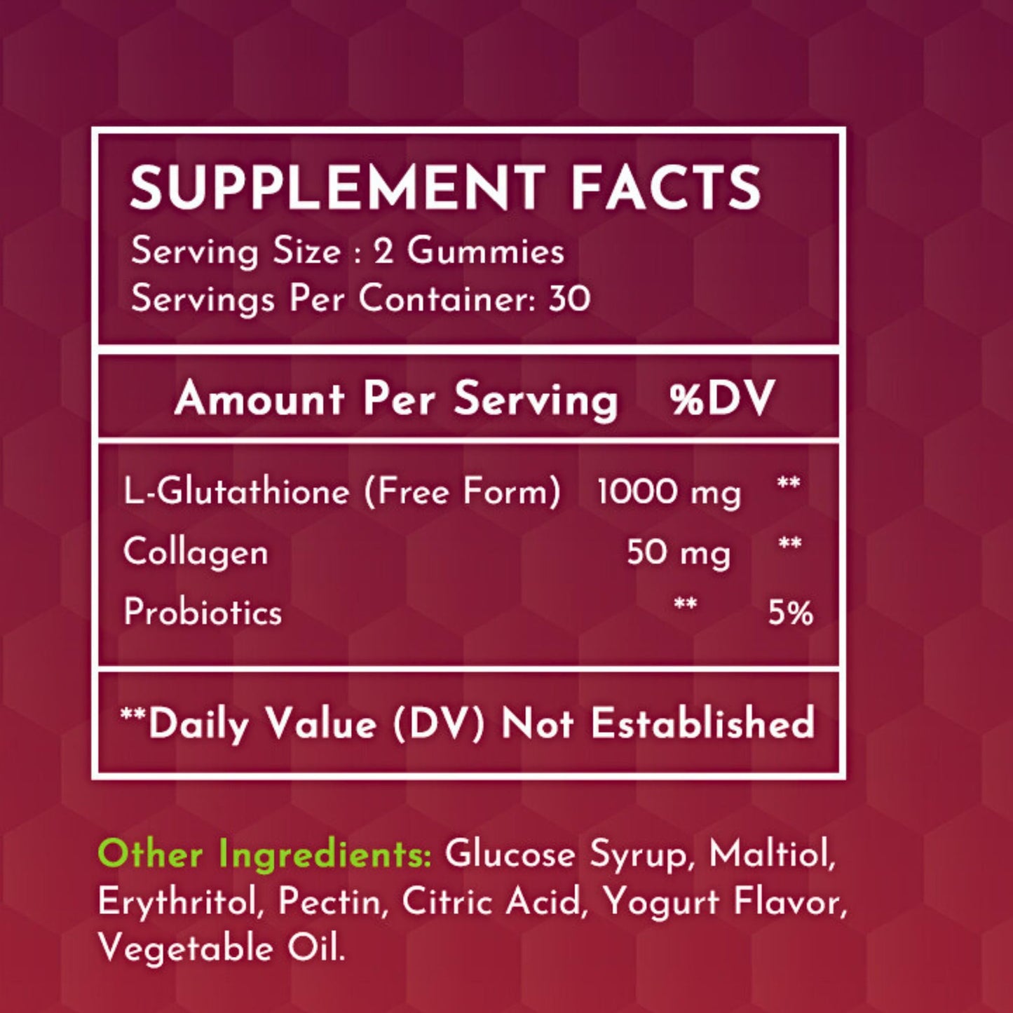 2 Pack Glutathione Gummies | with Marine Collagen | 1050mg per Serving | Antioxidant Support SunshyneBuy Supplements Australia