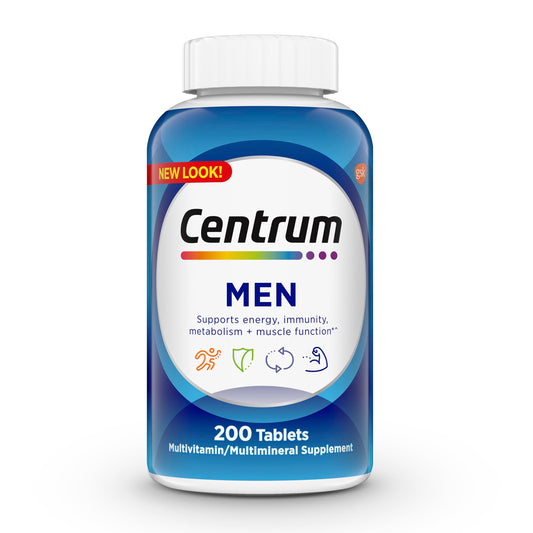Centrum Multivitamin for Men, Multivitamin/Multimineral Supplement with Vitamin D3, B Vitamins and Antioxidants CentrumBuy Supplements Australia