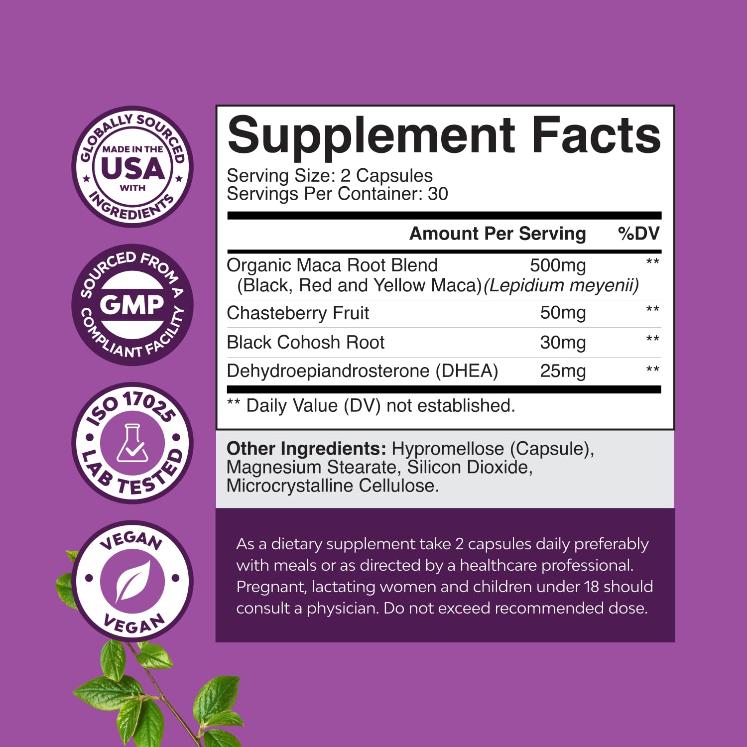 Complete Perimenopause Supplement for Women - Multibenefit Menopause Ease for Women with Maca Root Vitex Berry & Black Cohosh for Hot Flashes Night Sweats Hormone Balance and Mood Support - 60 Count Natures CraftBuy Supplements Australia