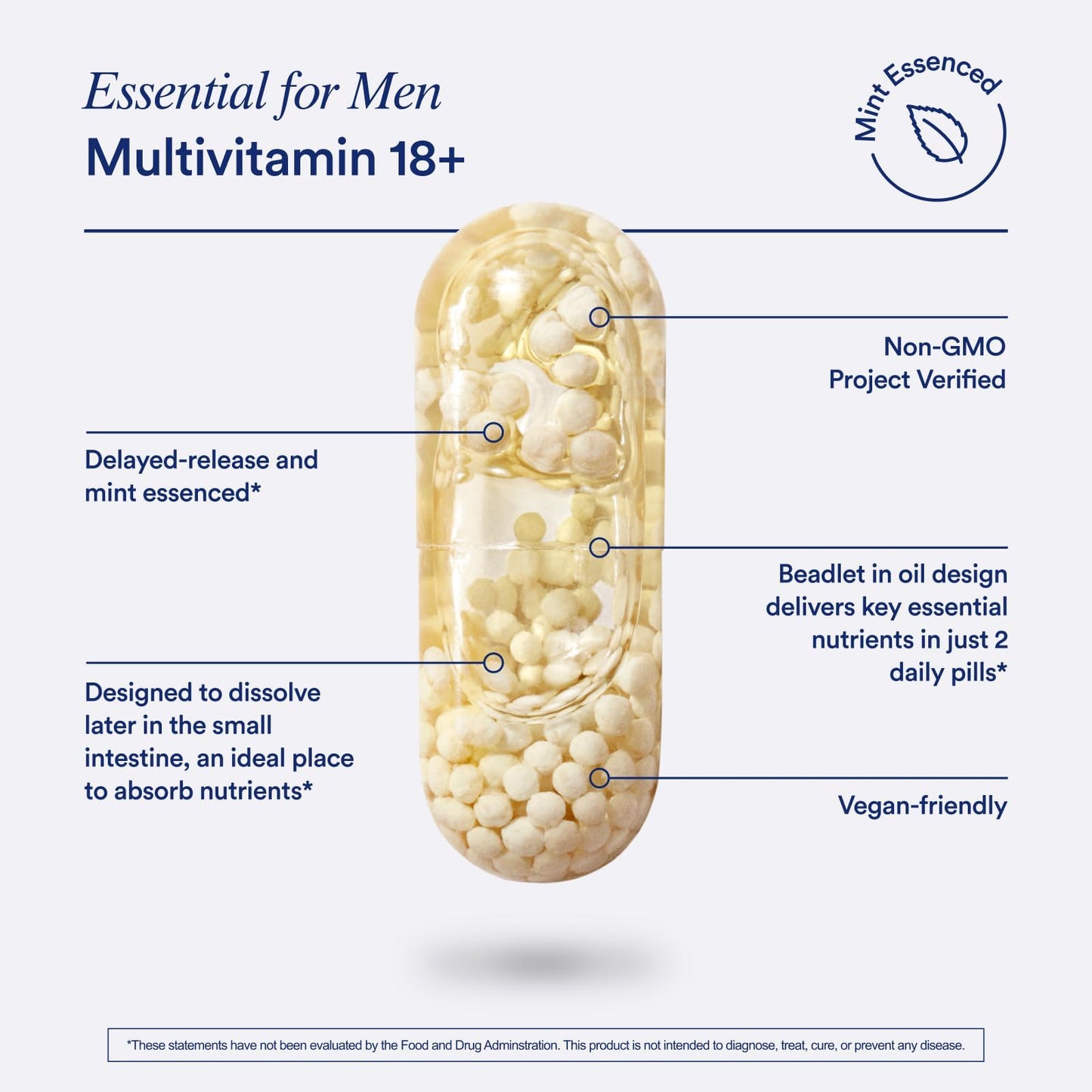 Ritual Multivitamin for Men 18+ with Zinc, Vitamin A and D3 for Immune Function Support*, Omega-3 DHA, B12, K2 RitualBuy Supplements Australia