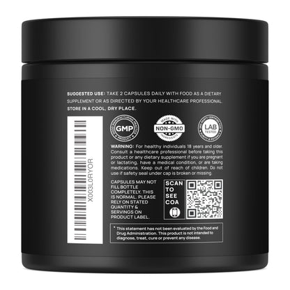 20,000mg 16x Strength Lions Mane Supplement Capsules Super Nootropic w. Ashwagandha & Rhodiola - Highest Potency Lion's Mane Mushroom Extract 50% Polysaccharides Brain Supplements for Memory and Focus TERRA ELMNTBuy Supplements Australia