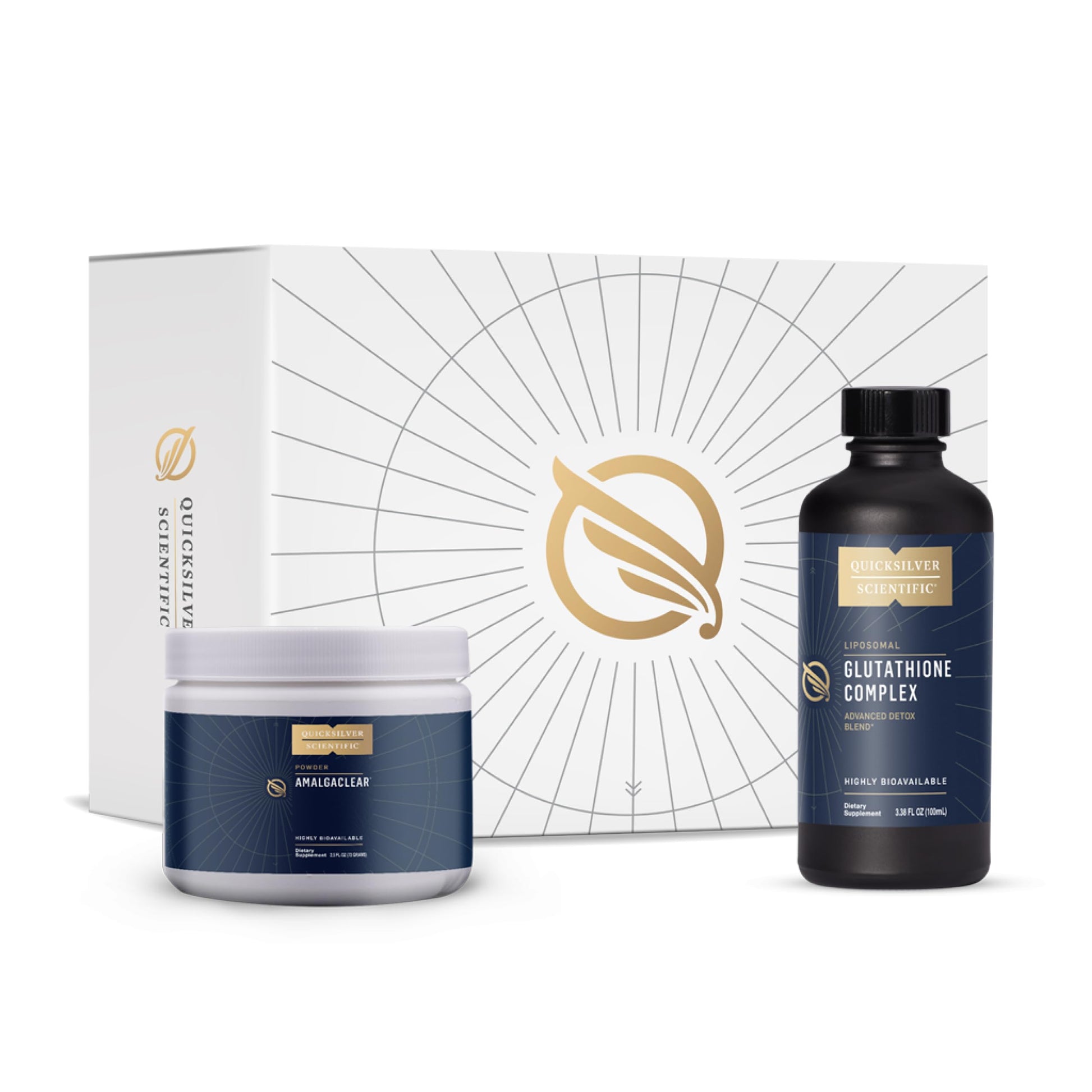 Quicksilver Scientific MerProtect Protocol - 2-Product Liver + GI Cleanse, Liposomal Glutathione Complex Supplement, Cleansing Support with Milk Thistle (2 Piece Kit with Program) Quicksilver ScientificBuy Supplements Australia