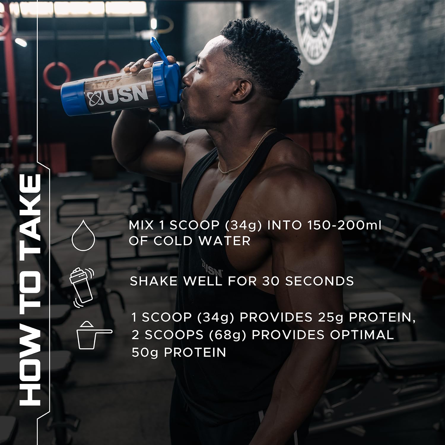 USN Blue Lab Whey Protein Powder: Banana - Whey Protein 2kg - Post-Workout USNBuy Supplements Australia