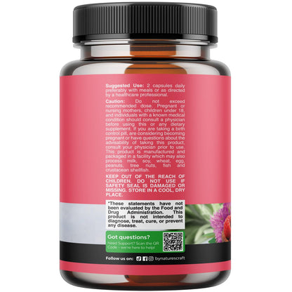 Complete Herbal Menopause Supplement for Women - Female Hormone Balance Capsules for Night Sweats Hot Flashes & Mood Swings with Dong Quai, Chaste Berry & Black Cohosh Root - 60 Count Natures CraftBuy Supplements Australia