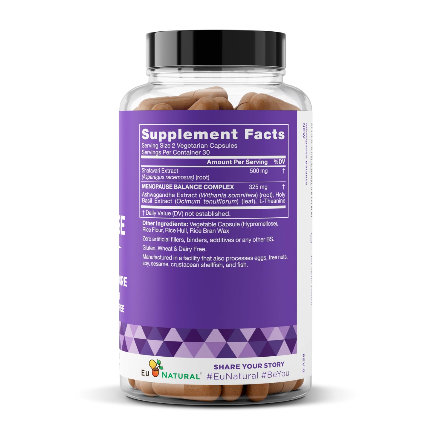 Premium Menopause Supplement for Women – Menopause Balance with Shatavari, Ashwagandha, L-Theanine & Holy Basil – Holistic Multi-Symptom Menopause Support & Hot Flash Relief – 60 Vegetarian Capsules Eu NaturalBuy Supplements Australia