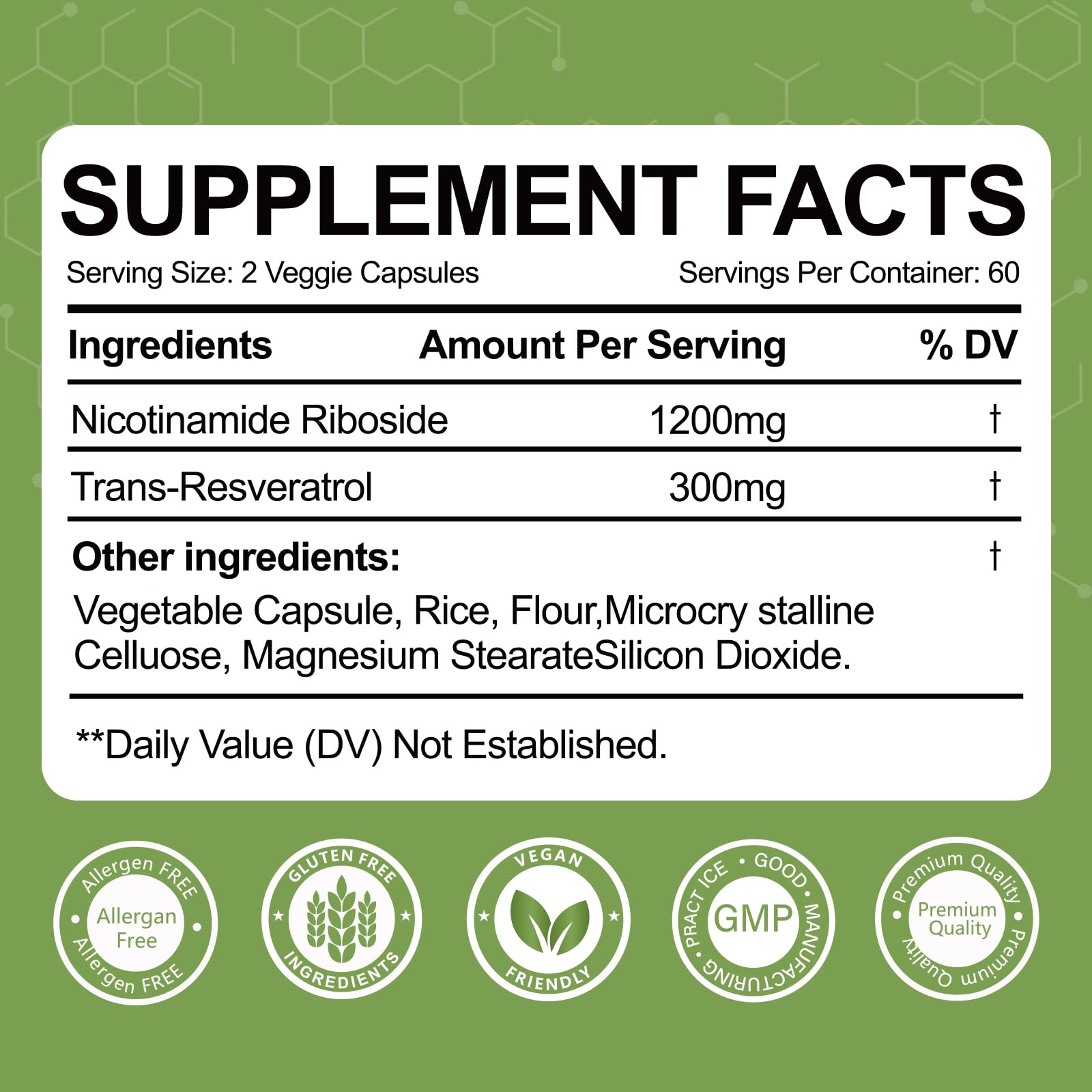 Yalei NAD Resveratrol Supplement 1500mg,120 Veggie Capsules | Liposomal NAD Plus Boosting | Support Cellular Health, Stamina & Healthy Aging for Women & Men | Non-GMO YaleiBuy Supplements Australia
