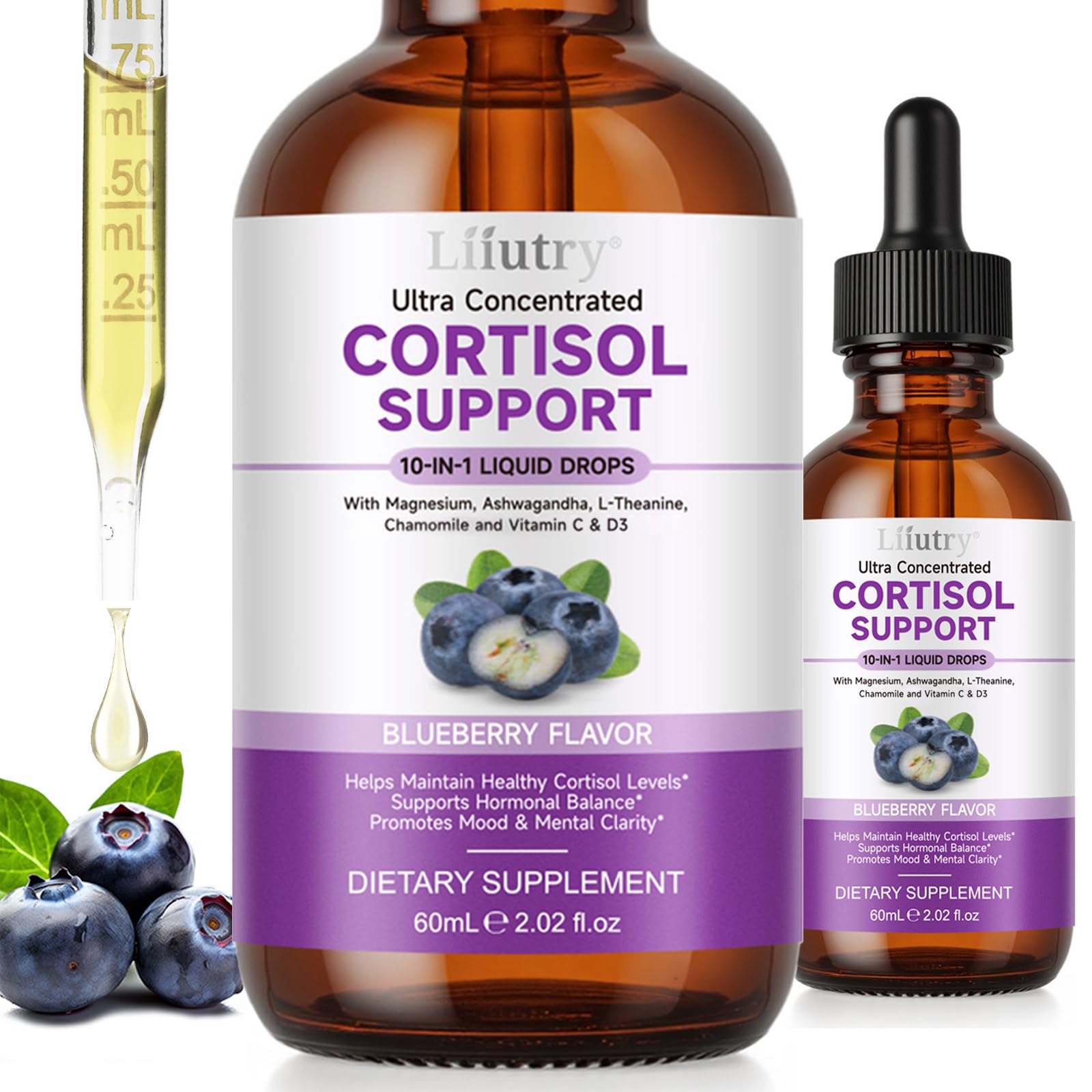 Cortisol Supplements for Women & Men, Cortisol Reducer 10 In 1 Cortisol Detox Liquid Drops with Magnesium, Ashwagandha, L-Theanine Liquid Drops, Hormone Balanced,Promotes Mood & Mental Clarity 2 Fl.Oz QZFICNJYBuy Supplements Australia