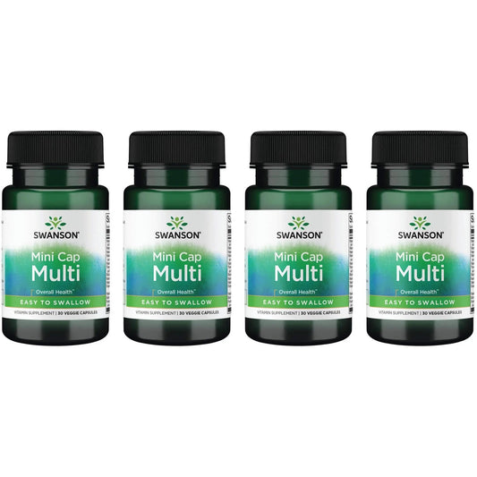 Swanson Daily Multivitamin Without Minerals 30 Veg Capsules (4 Pack) Swanson