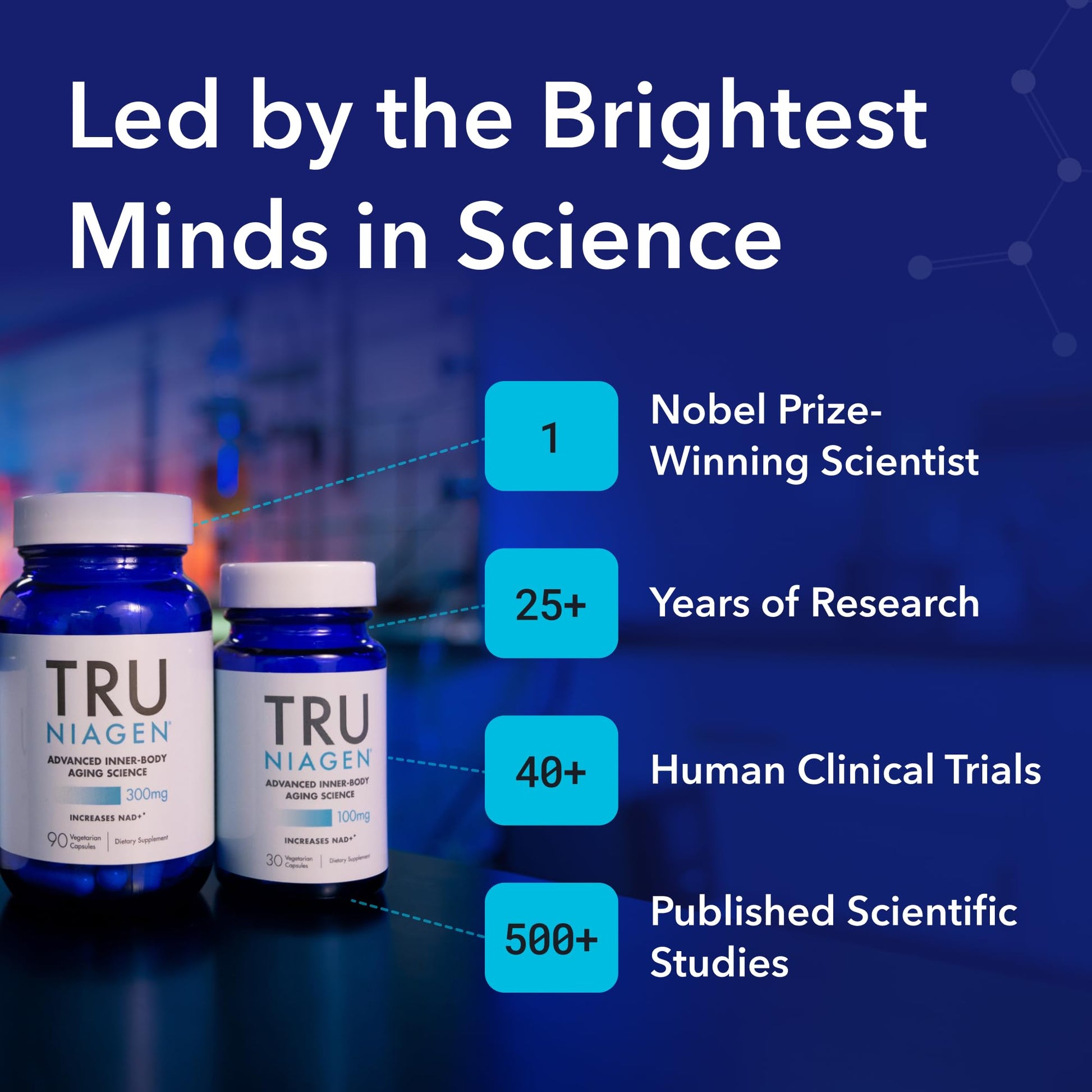 TRU NIAGEN Patented NAD Supplement for Brain Function, Anti Aging & Cell Regeneration, 300mg Niagen, 90 Servings | Supports Cellular Energy, Muscle | Nicotinamide Riboside (NR) Take 1 Daily | 1 Bottle TRU NIAGENBuy Supplements Australia