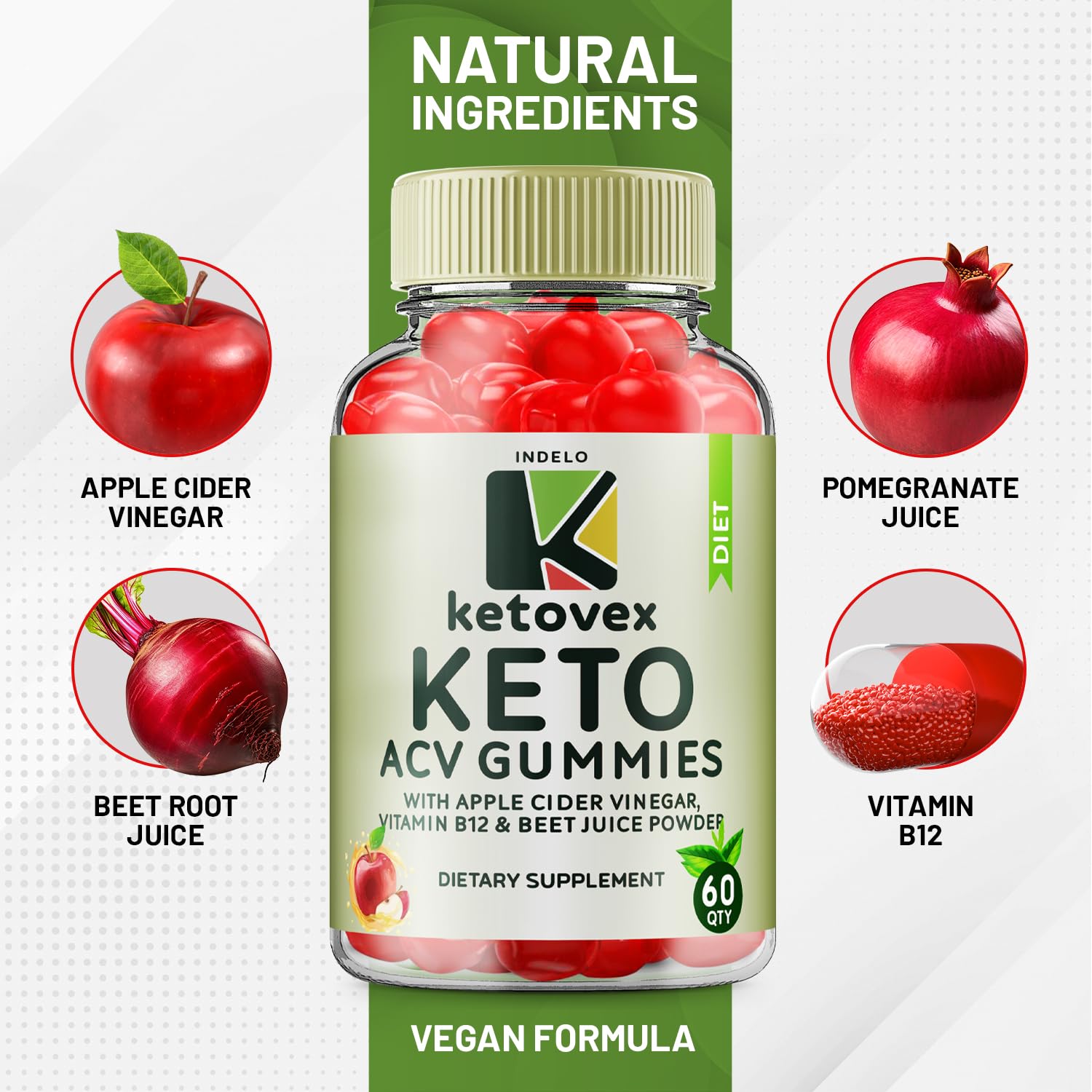 (3 Pack) Ketovex Keto BHB Gummies Advanced Formula, Ketovex BHB ACV Gummies IndeloBuy Supplements Australia