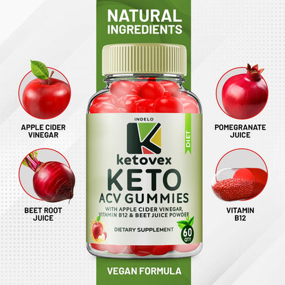 (3 Pack) Ketovex Keto BHB Gummies Advanced Formula, Ketovex BHB ACV Gummies IndeloBuy Supplements Australia