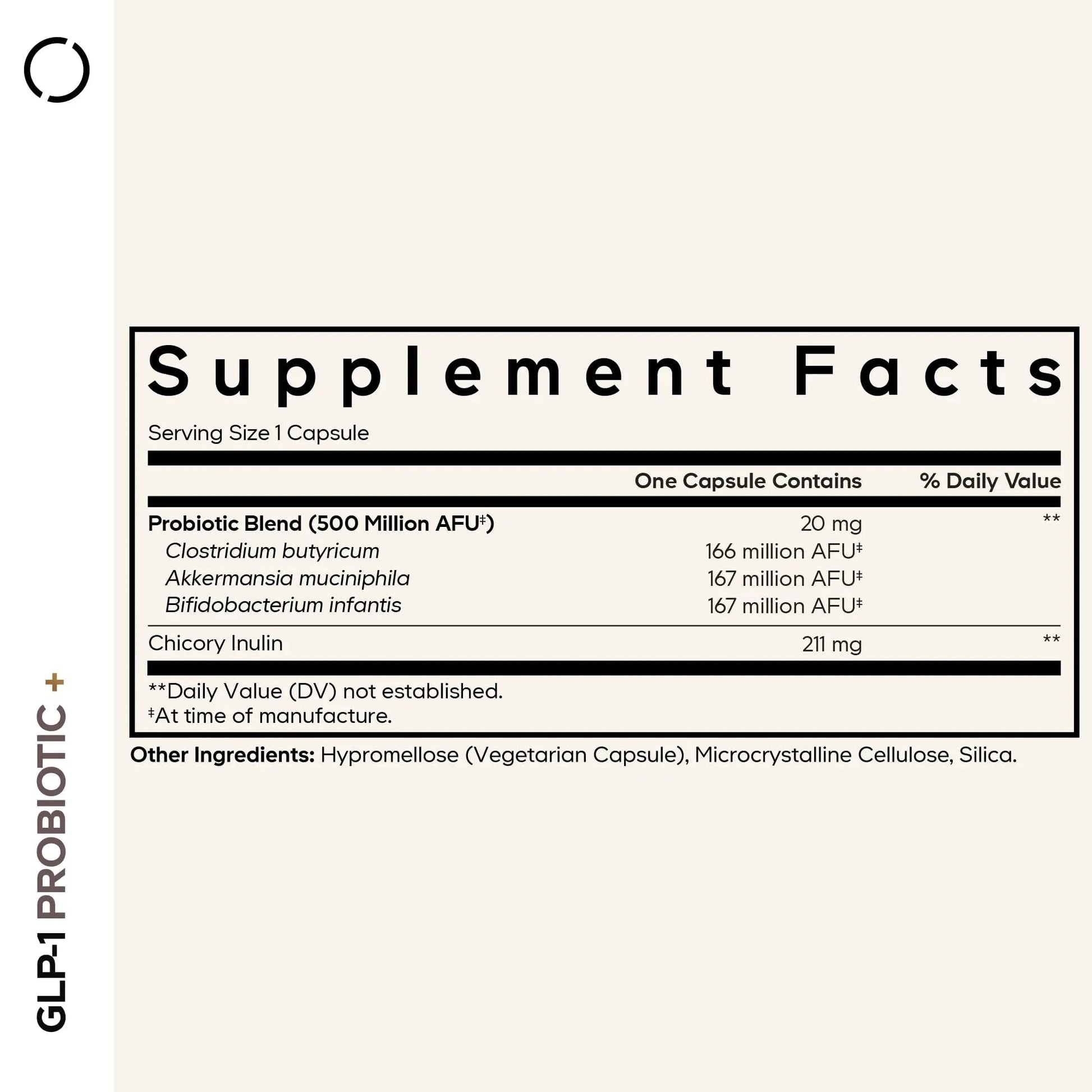 Codeage GLP-1 Probiotic+ - Live Probiotics Akkermansia, Clostridium, Bifidobacterium, Chicory Inulin Probiotic, Prebiotics & Postbiotics Supplement - 500 Million AFU, 3-Month Supply - 90 Capsules CodeageBuy Supplements Australia