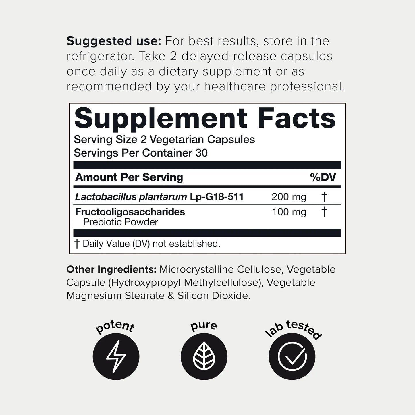 Toniiq Lactobacillus Plantarum – 100 Billion CFU High-Strength Single-Strain Probiotic with FOS – Delayed-Release Veggie Capsules – Third-Party Tested Potency – 60 Capsules Toniiq buy supplements Au