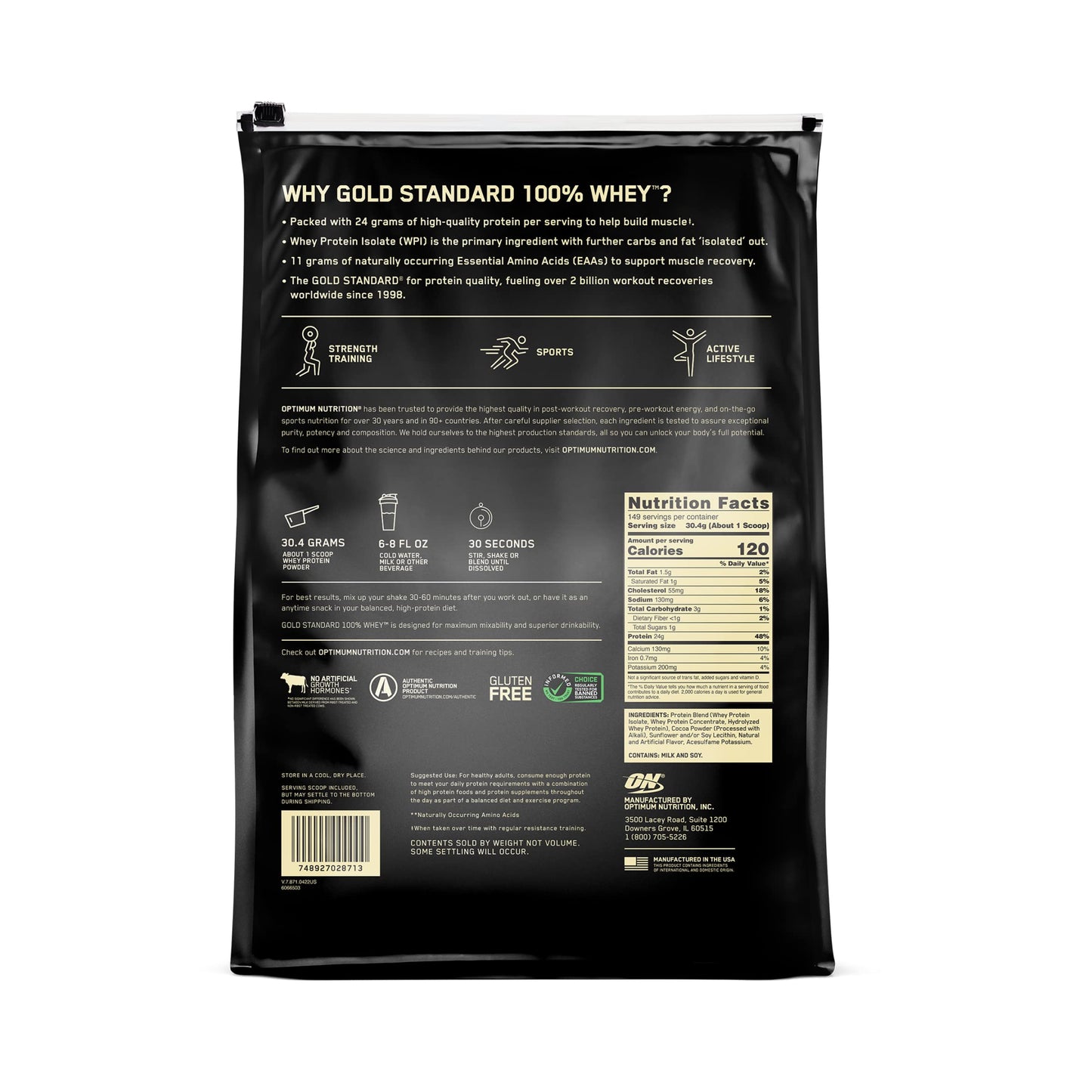 Optimum Nutrition Gold Standard 100% Whey Muscle Building and Recovery Protein Powder Optimum NutritionBuy Supplements Australia