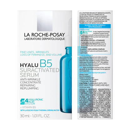 La Roche-Posay Hyalu B5 Suractivated Hyaluronic Acid Serum for Face, Vitamin B5 + Hyaluronic Acid + Glycerin