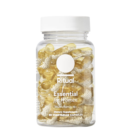 Ritual Multivitamin for Women 18+ with Vitamin D3 for Immune Support*, Vegan Omega 3 DHA, B12, Iron, Gluten Free, Non GMO, USP Verified, Mint RitualBuy Supplements Australia