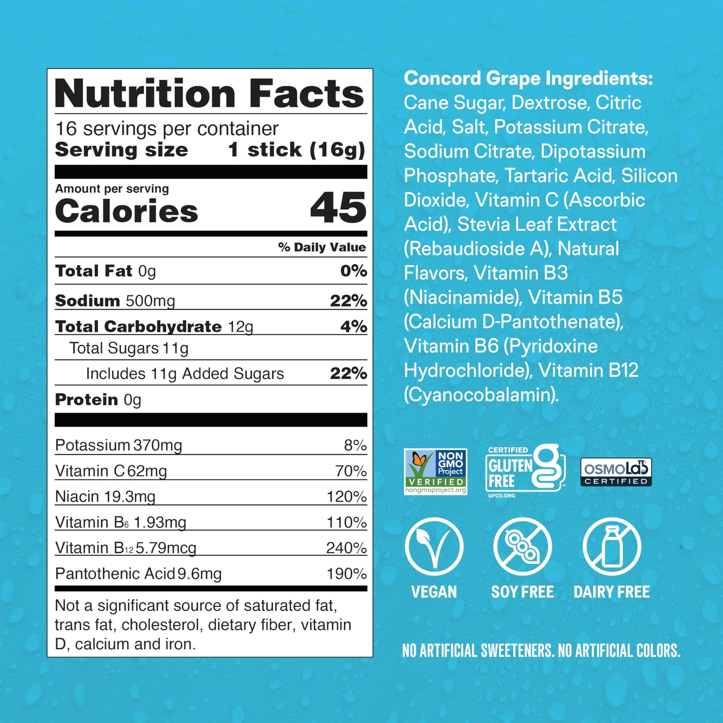 Liquid I.V.® Hydration Multiplier - Concord Grape | Electrolyte Powder Drink Mix | 1 Pack (16 Servings) Liquid I.V.Buy Supplements Australia