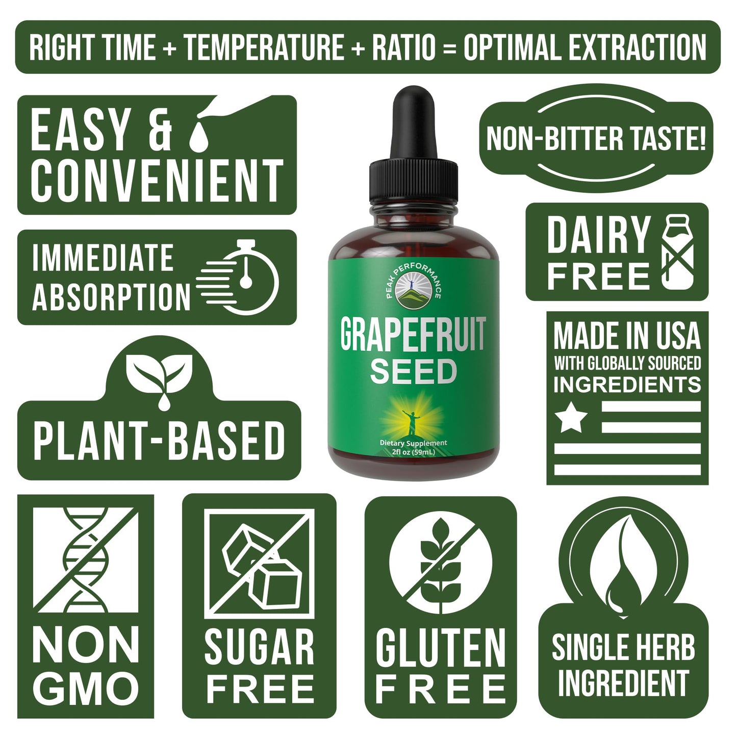 Grapefruit Seed Extract Liquid Drops Supplement. Vegan GSE Grapefruit Seed Extract for Women and Men. Zero Sugar, Non Bitter. for Immune, Digestive Support. Gluten Free Oil. Take Orally Peak PerformanceBuy Supplements Australia
