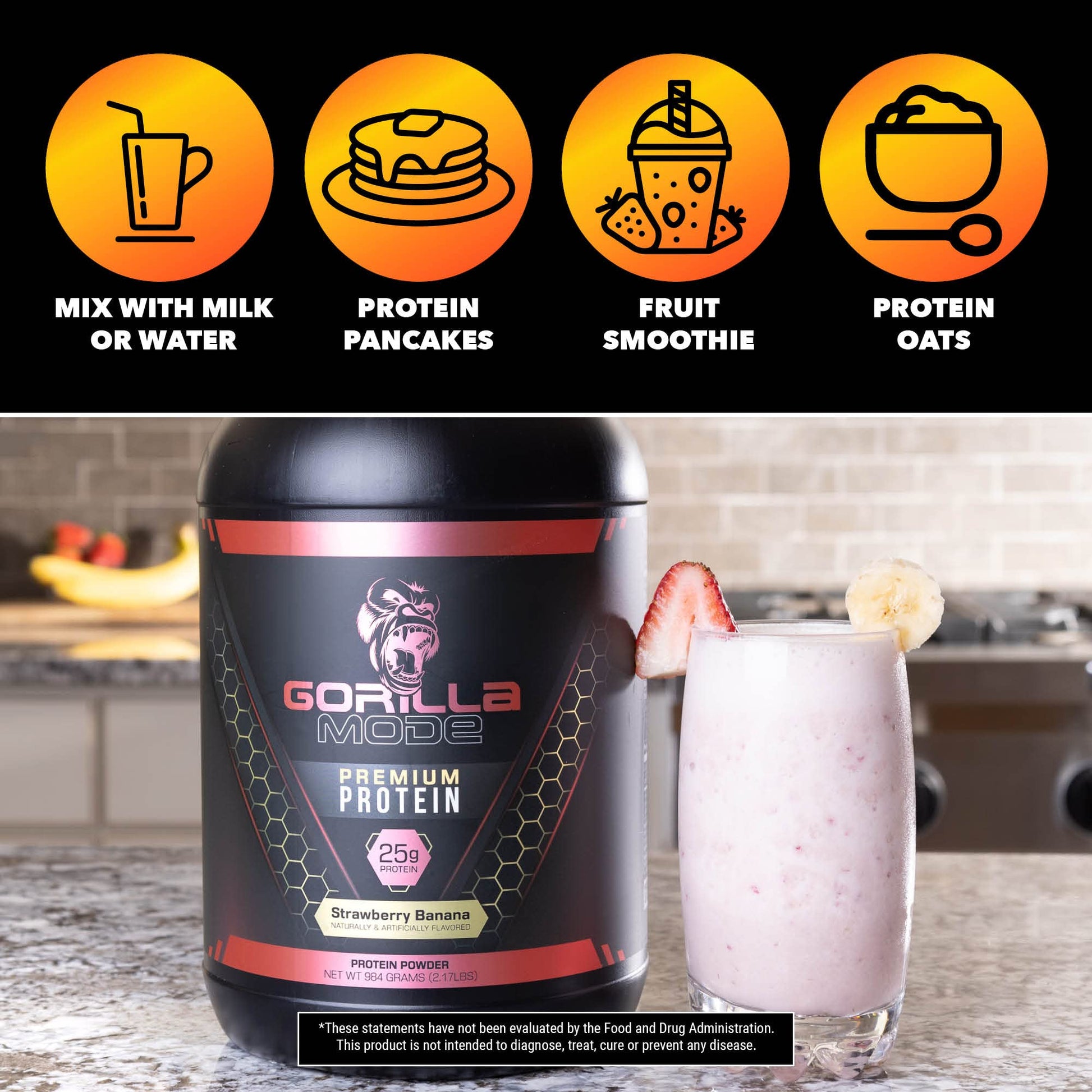 Gorilla Mode Premium Whey Protein - Chocolate Peanut Butter / 25 Grams of Whey Gorilla MindBuy Supplements Australia