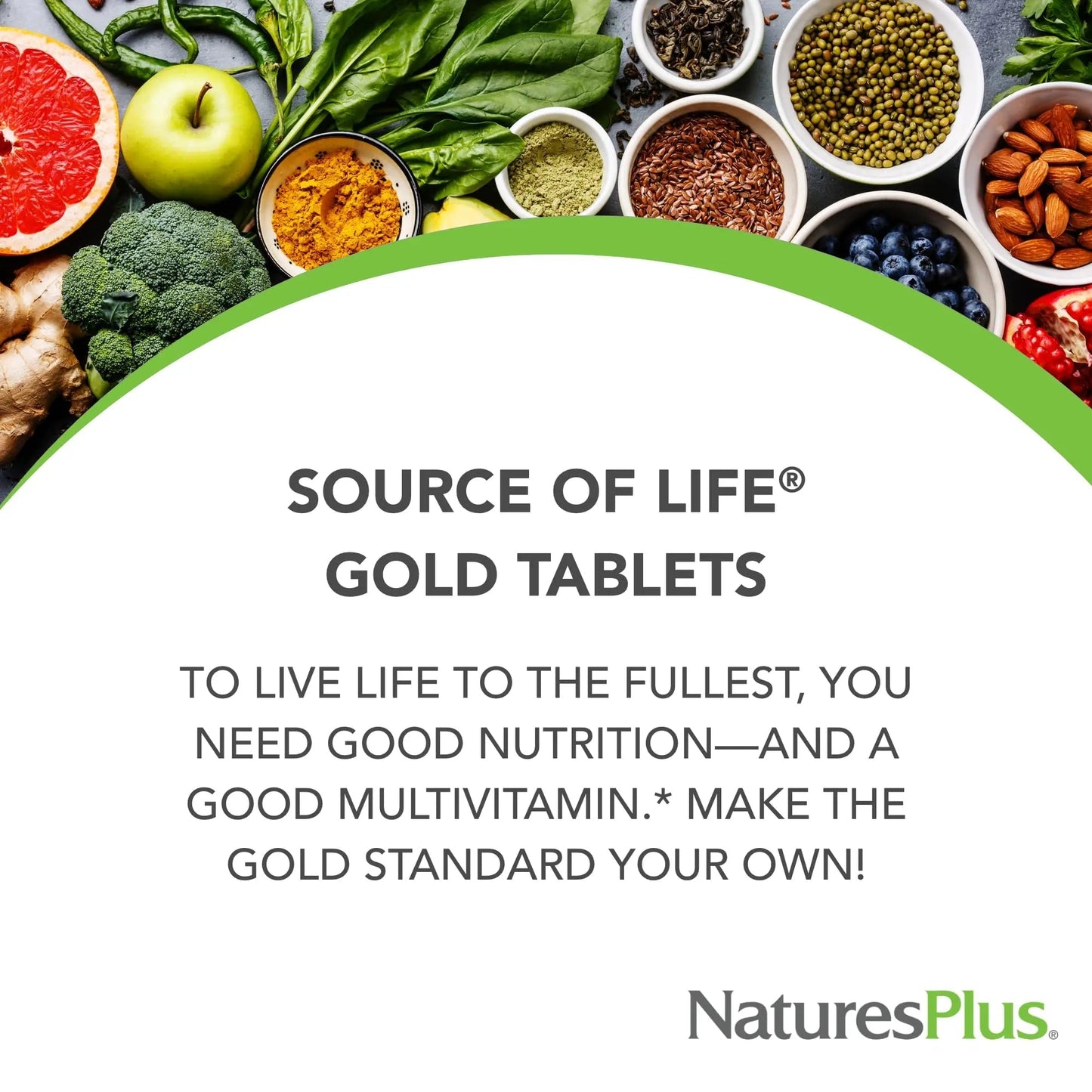 NaturesPlus Source of Life Gold Multivitamin - 180 Tablets - with Vitamins D3 & B12 - Blood, Bone & Immune Support - Vegetarian & Gluten Free - 60 Servings NaturesPlus